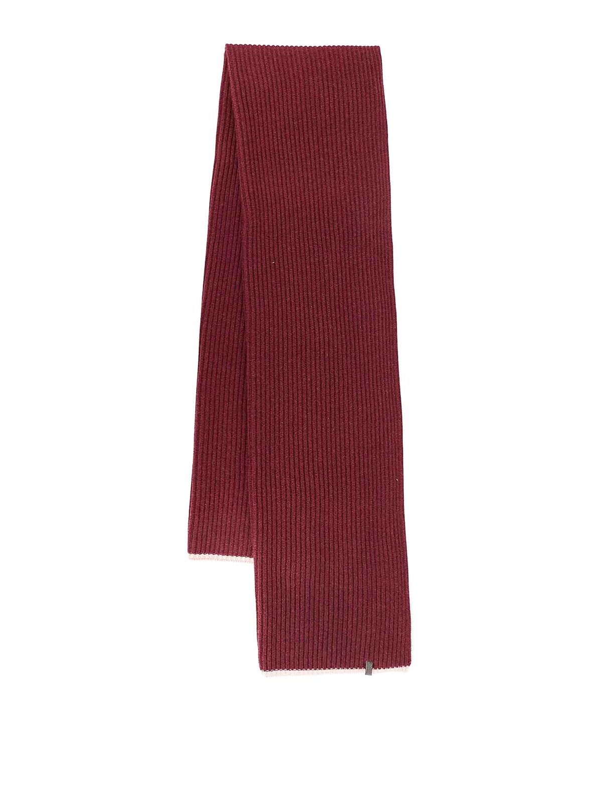 Brunello Cucinelli Cashmere Scarf In Burgundy