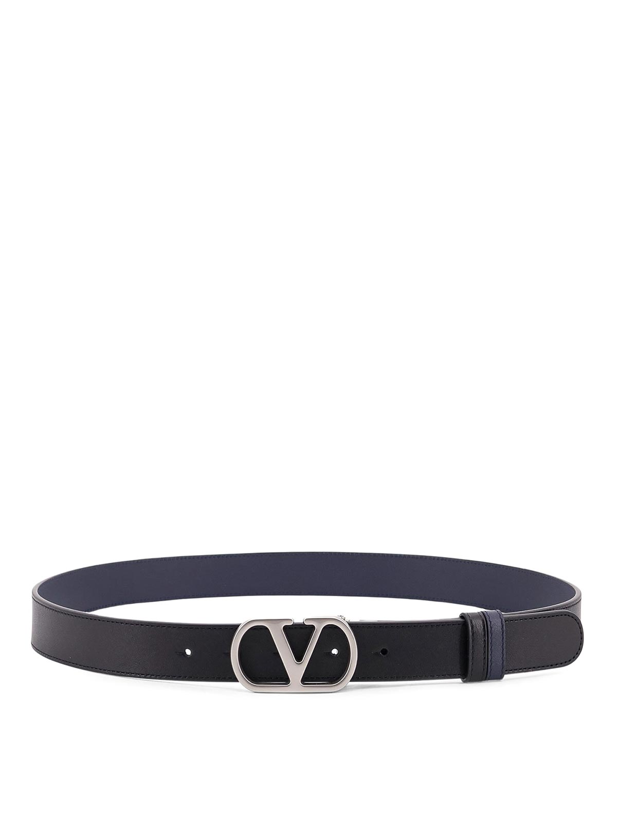 Valentino Vlogo Reversible Belt For Formal And Casual Occasions In Black