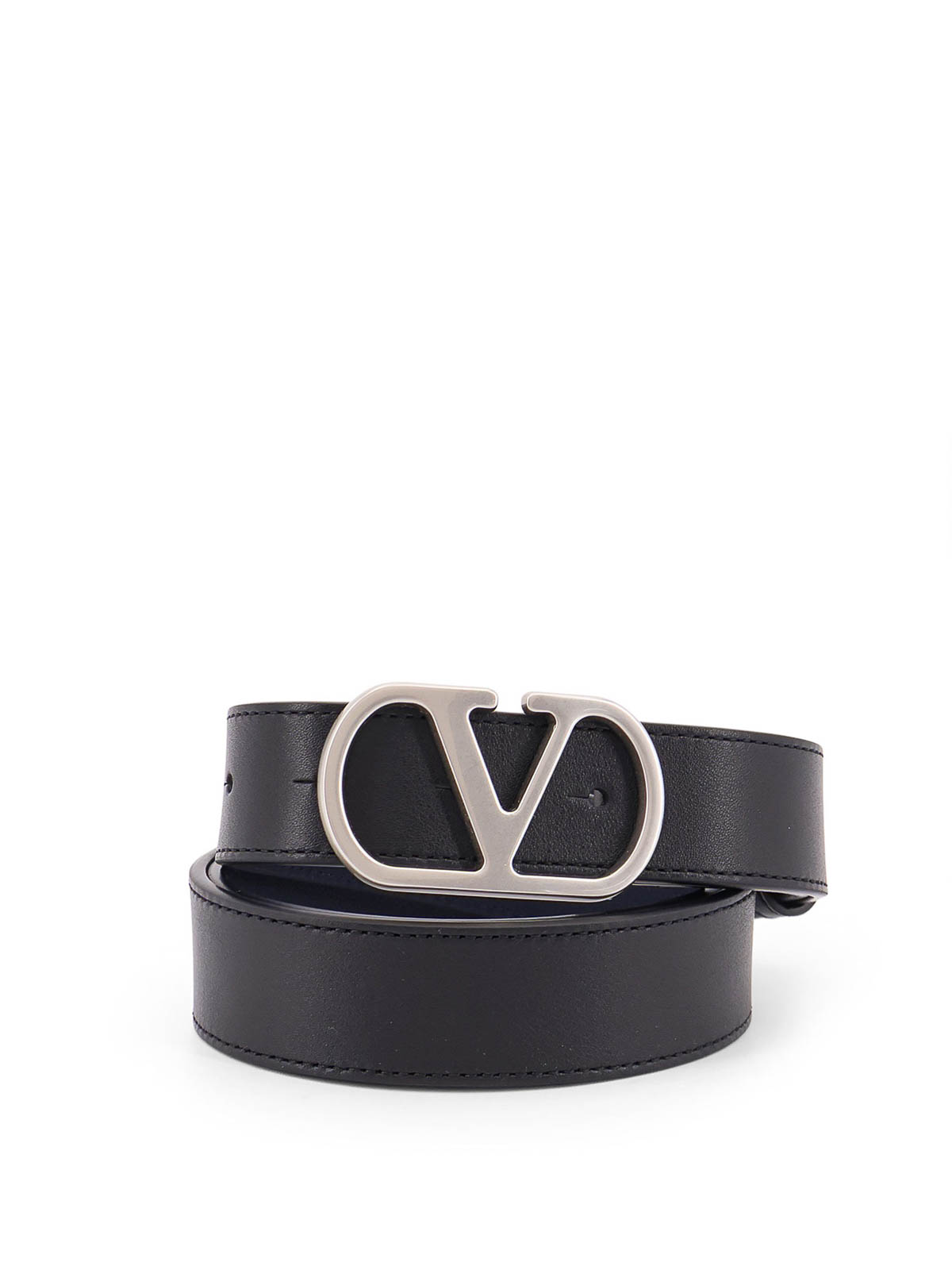 Valentino Vlogo Reversible Belt For Formal And Casual Occasions In Black