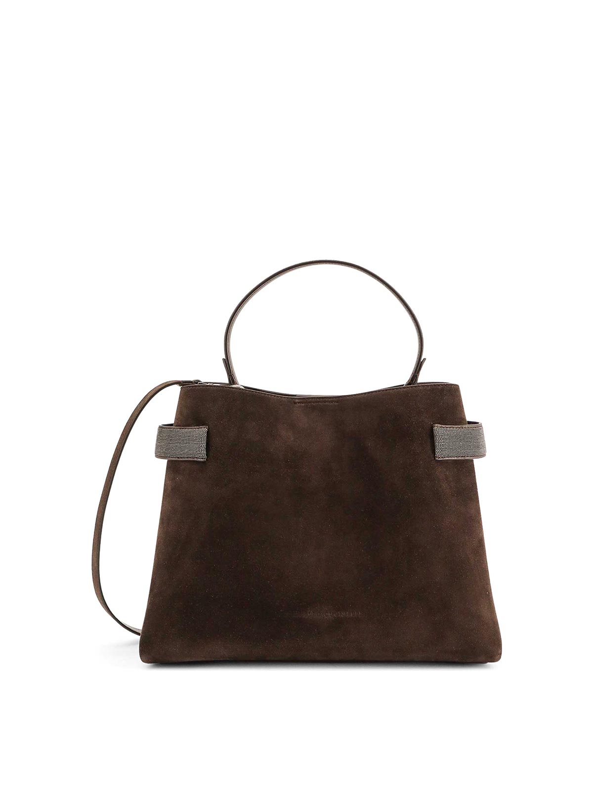 Brunello Cucinelli Suede Shoulder Bag In Brown