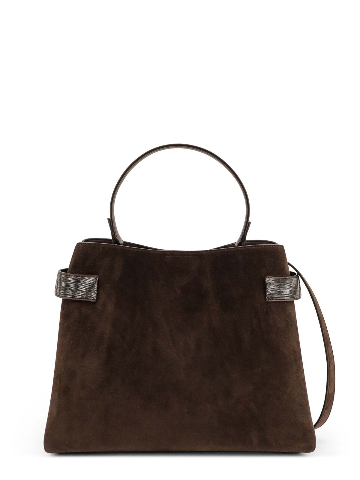 Brunello Cucinelli Suede Shoulder Bag In Brown