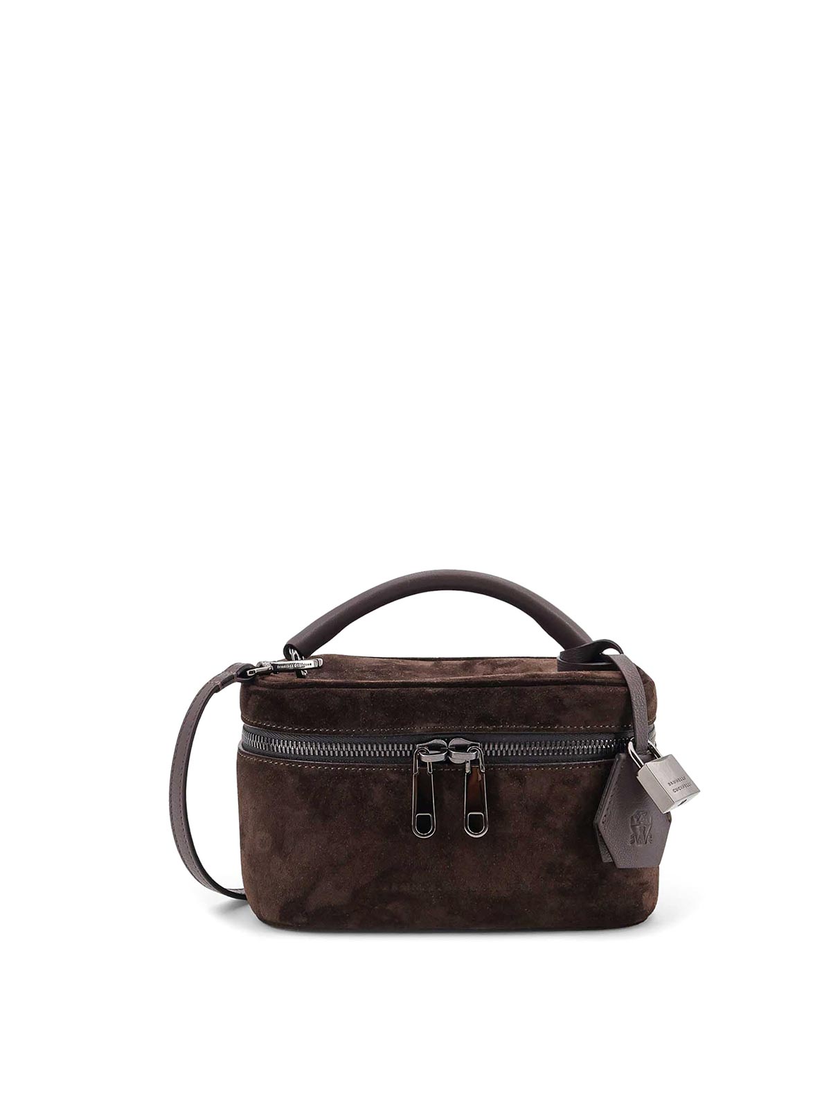 Brunello Cucinelli Suede Shoulder Bag In Brown