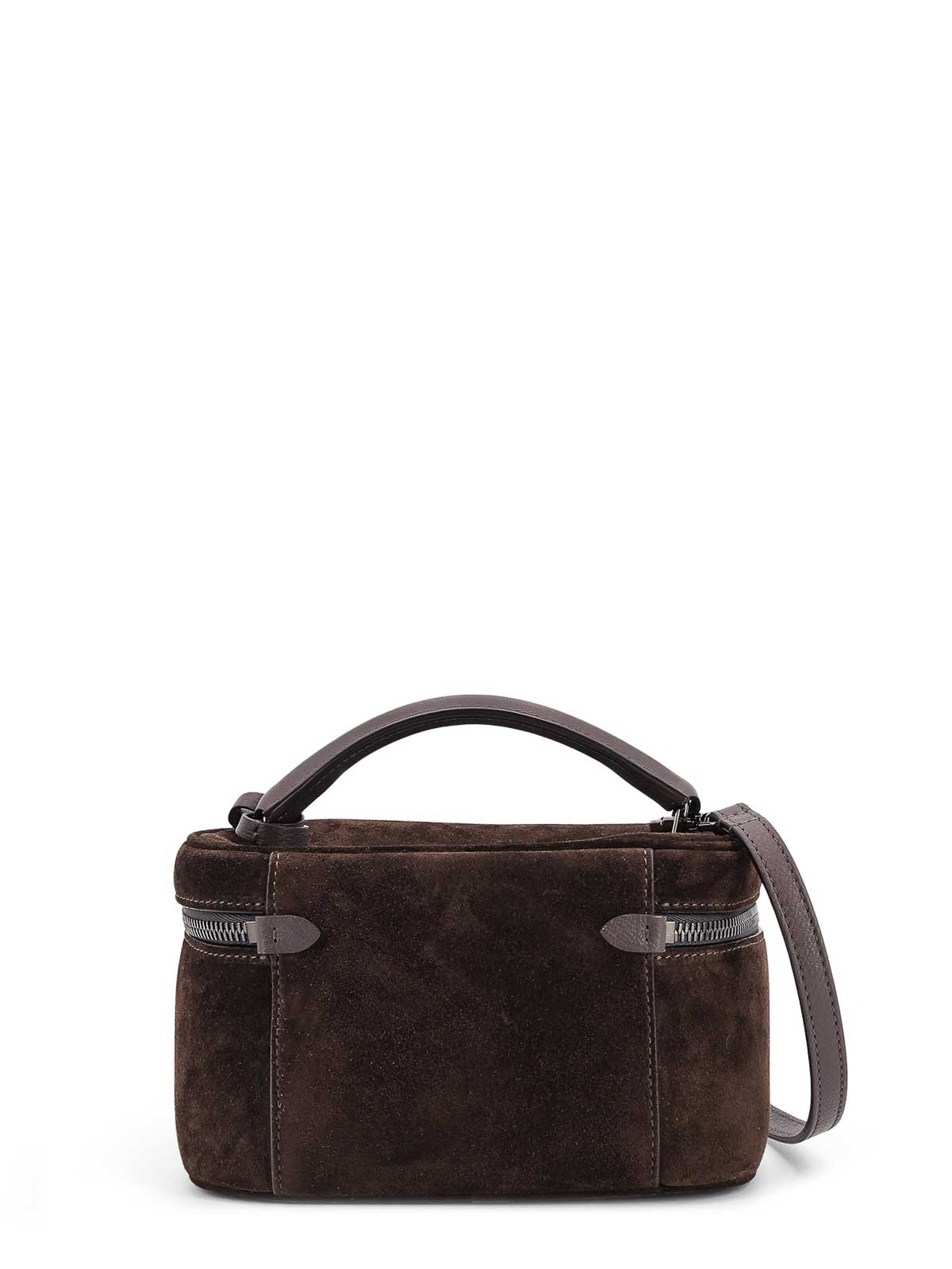 Brunello Cucinelli Suede Shoulder Bag In Brown