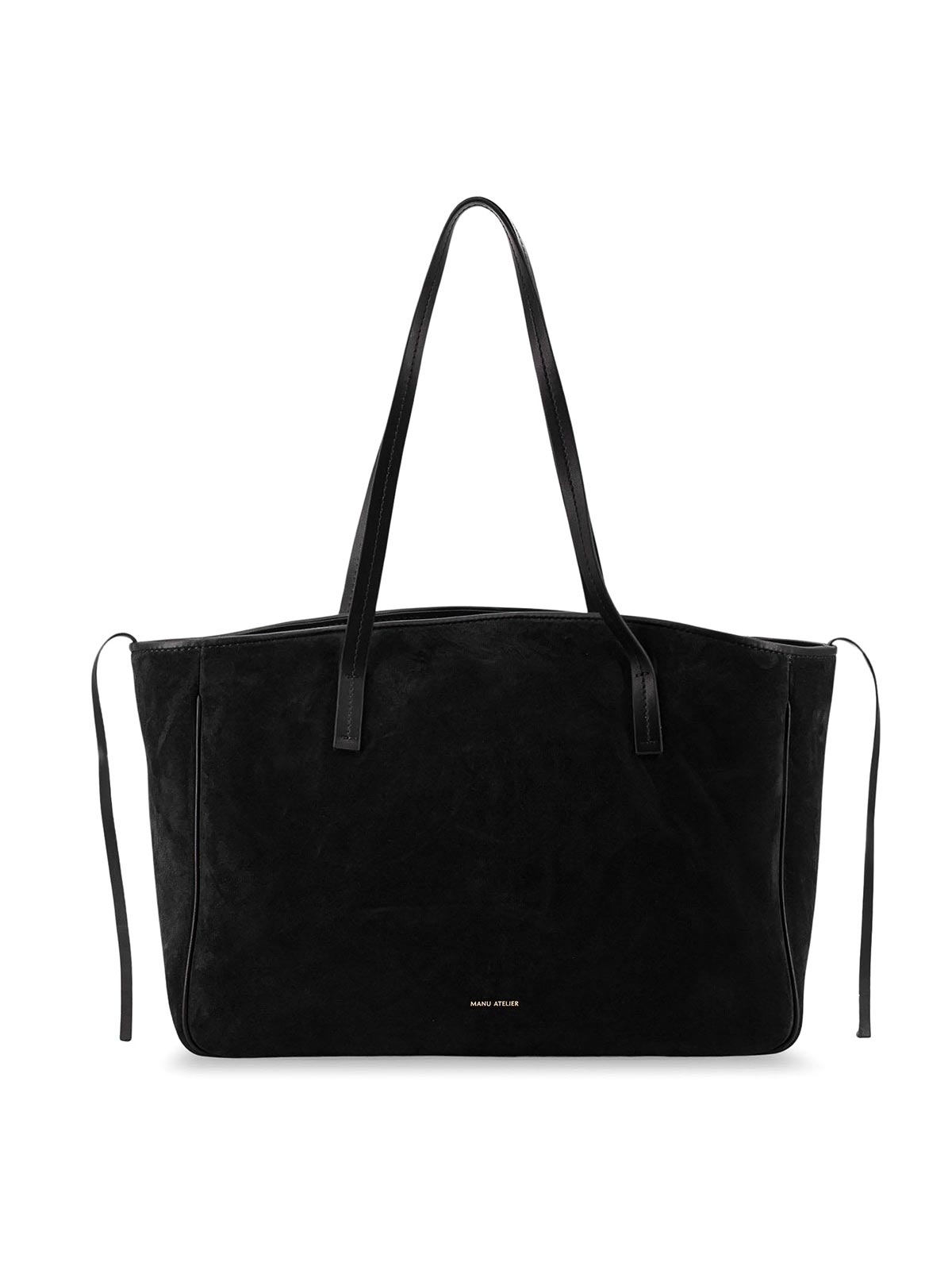 Manu Atelier Shoulder Bag Xl Du Jour In Suede In Black