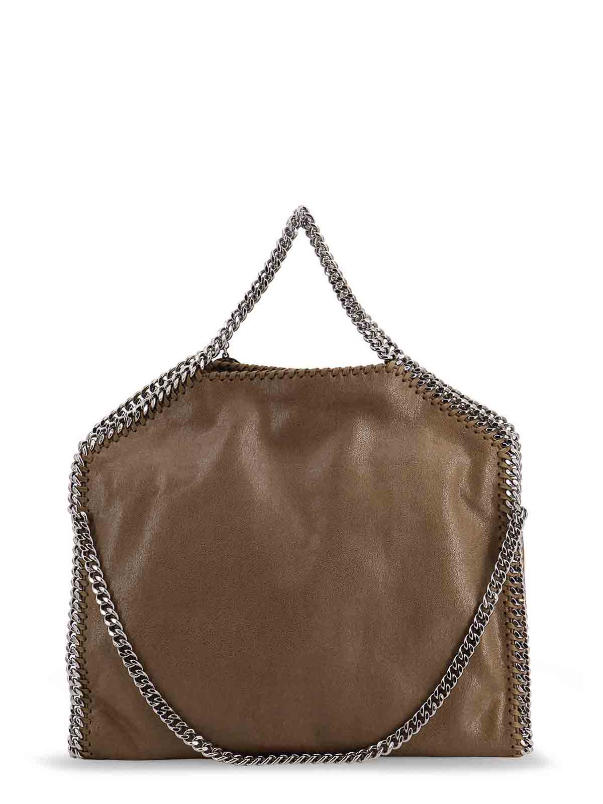 Stella Mccartney Large Falabella Faux Leather Shoulder Bag In Green