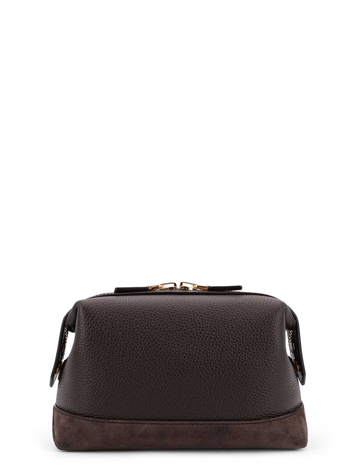 Tom Ford Pochette In Suede And Leather In Brown