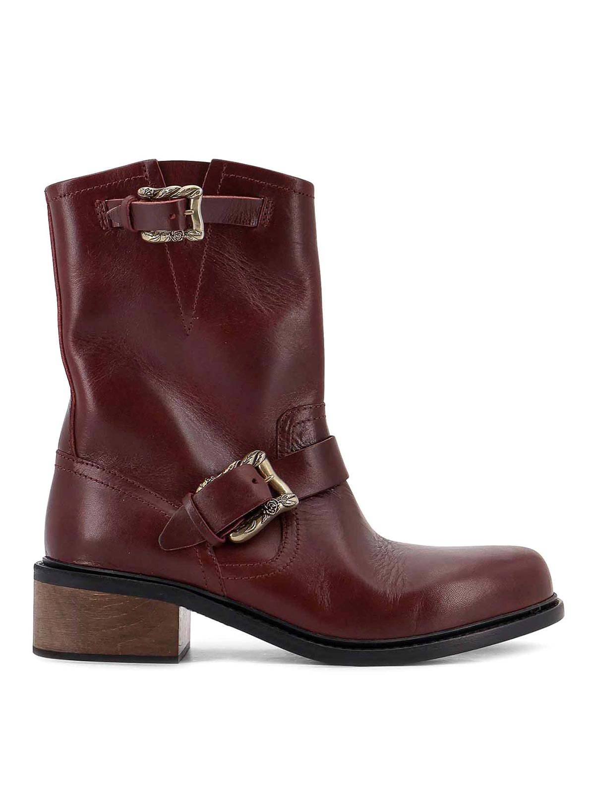 Enfants Riches Deprimes Leather Boots In Red