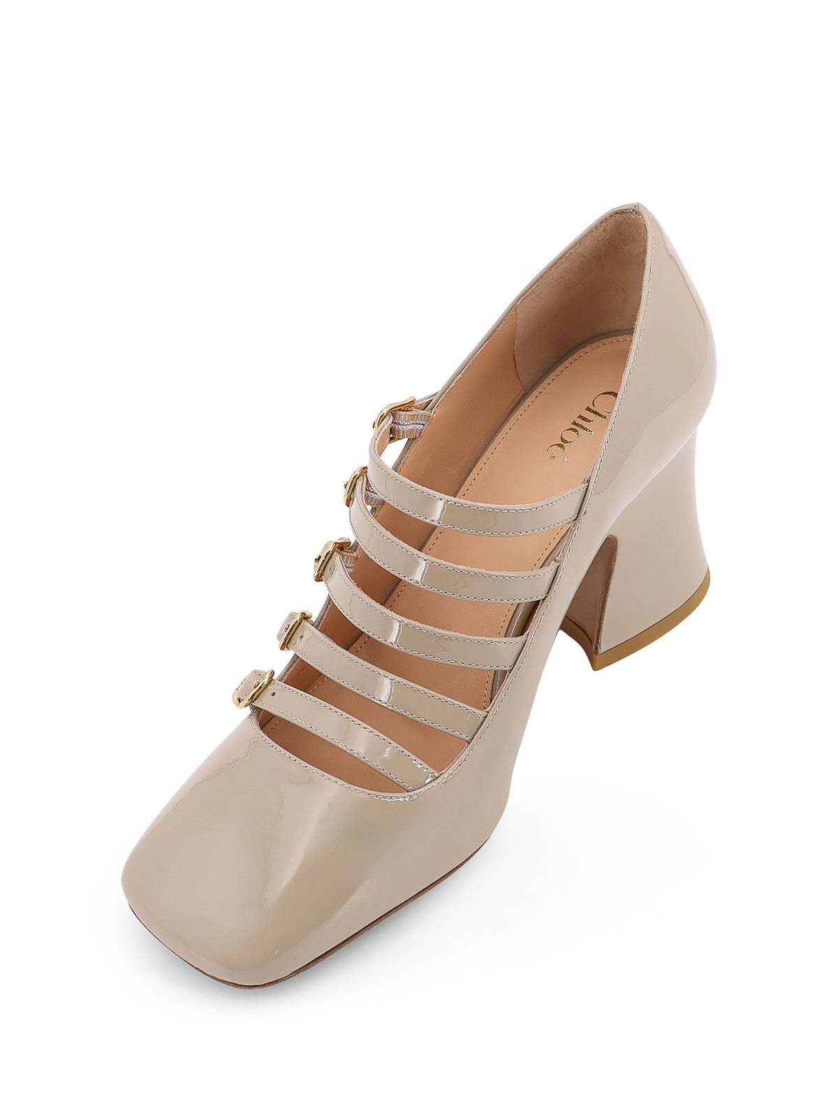 Chloé Janis Decollet In Paint In Brown