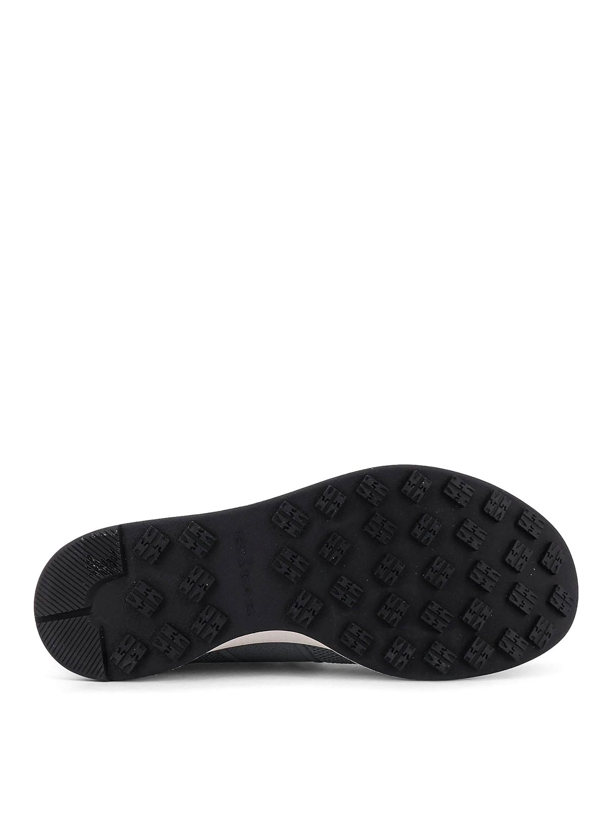 Kiton Low-top Sneakers In Mesh With Suede Profiles In Gray