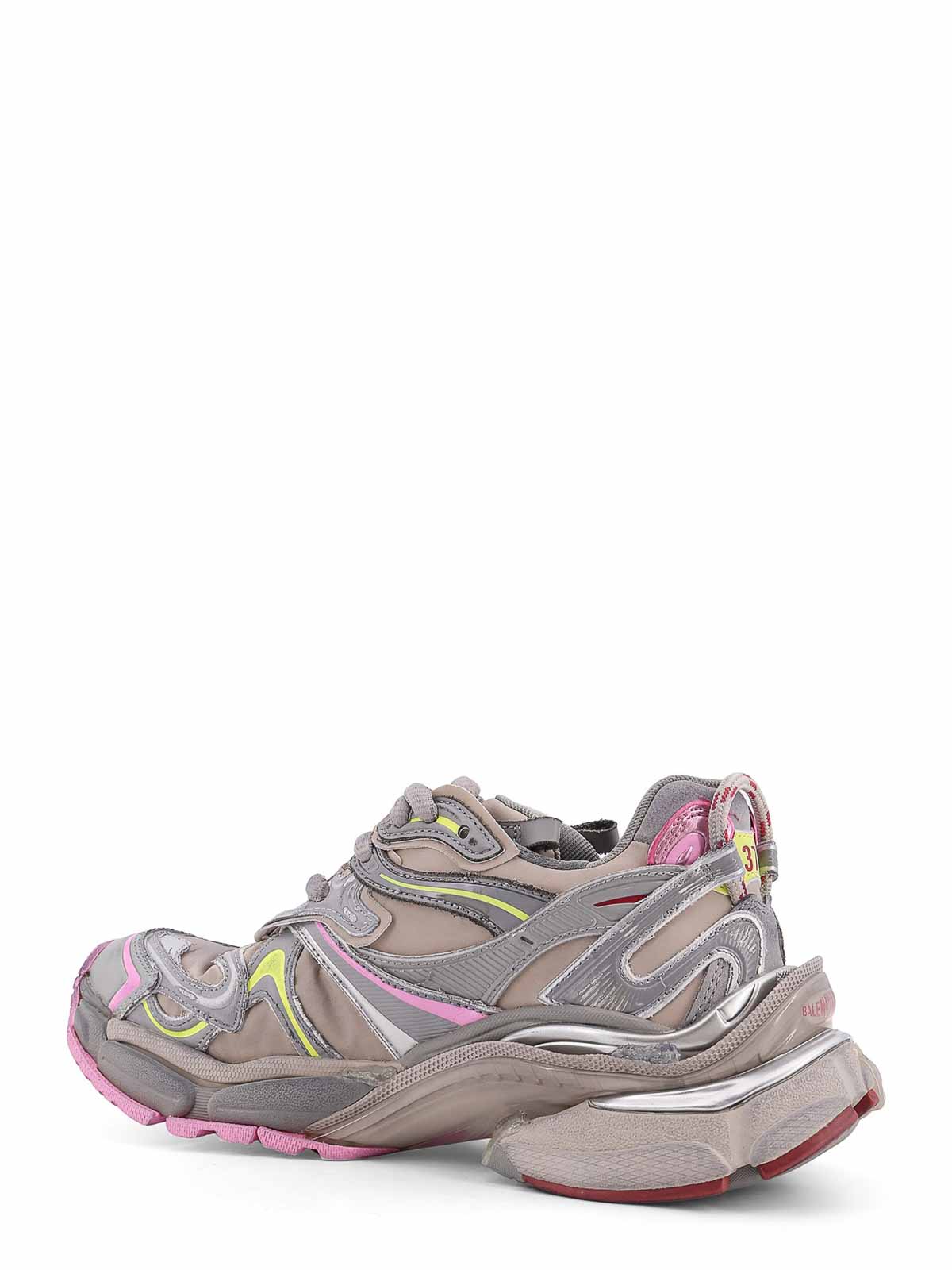 Balenciaga Women Runner 2 Nylon Low-top Sneakers With Leather Inserts In Sand