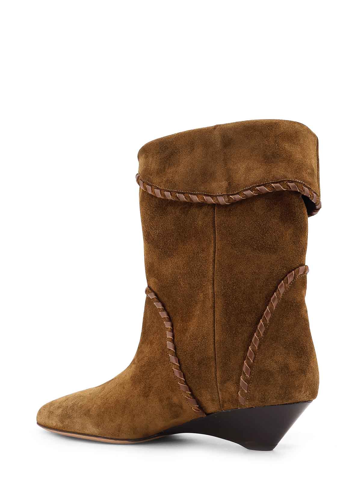 Isabel Marant Edoa Boots In Suede In Brown