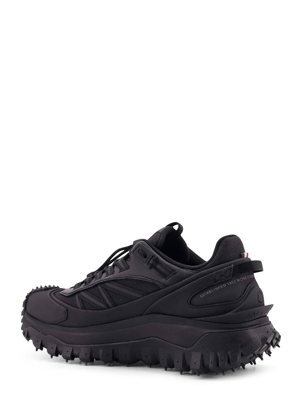Moncler Men Trailgrip Gtx Mesh And Leather Sneakers In Black