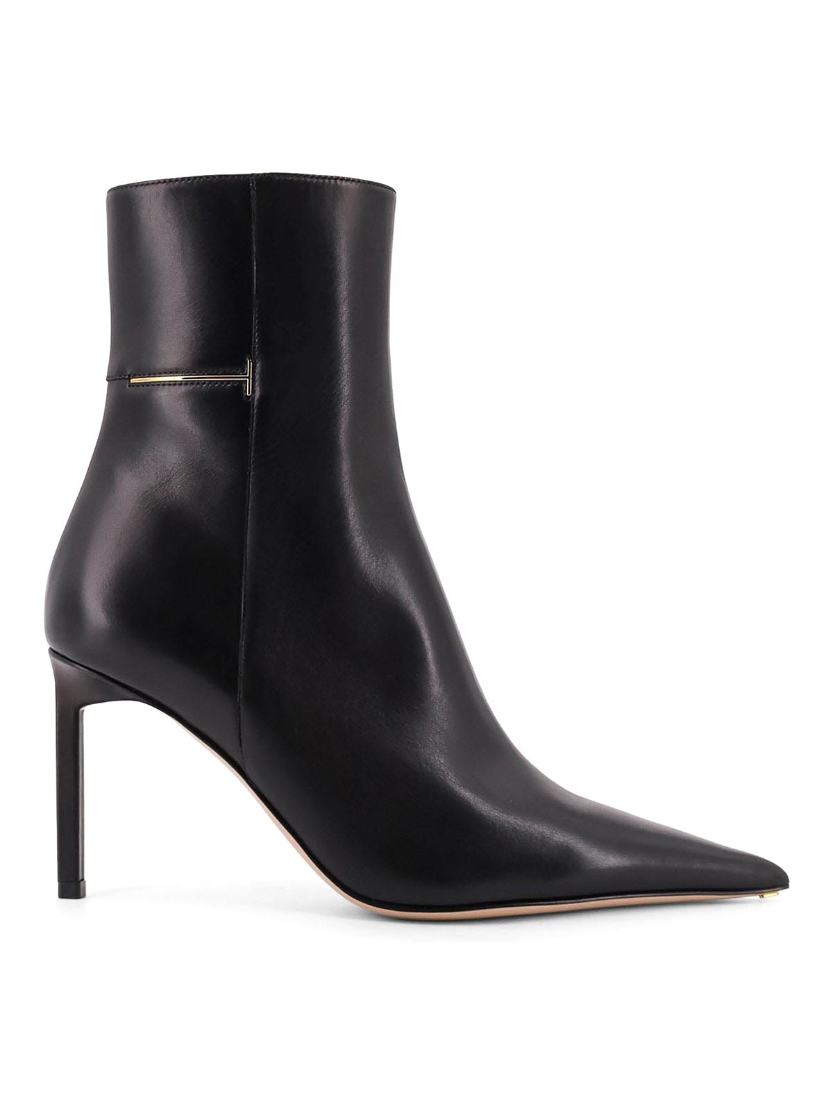 Tom Ford Julianne T Detail Soft Calf Leather Booties In Black