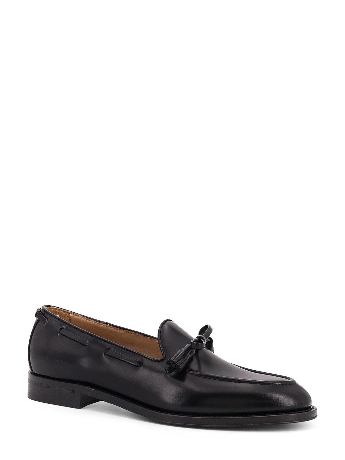 Valentino Bowshire Loafers In Polished Calfskin In Black