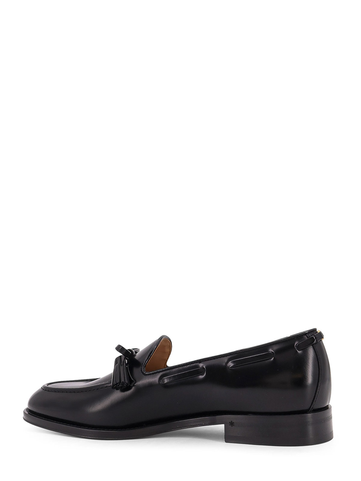 Valentino Bowshire Loafers In Polished Calfskin In Black