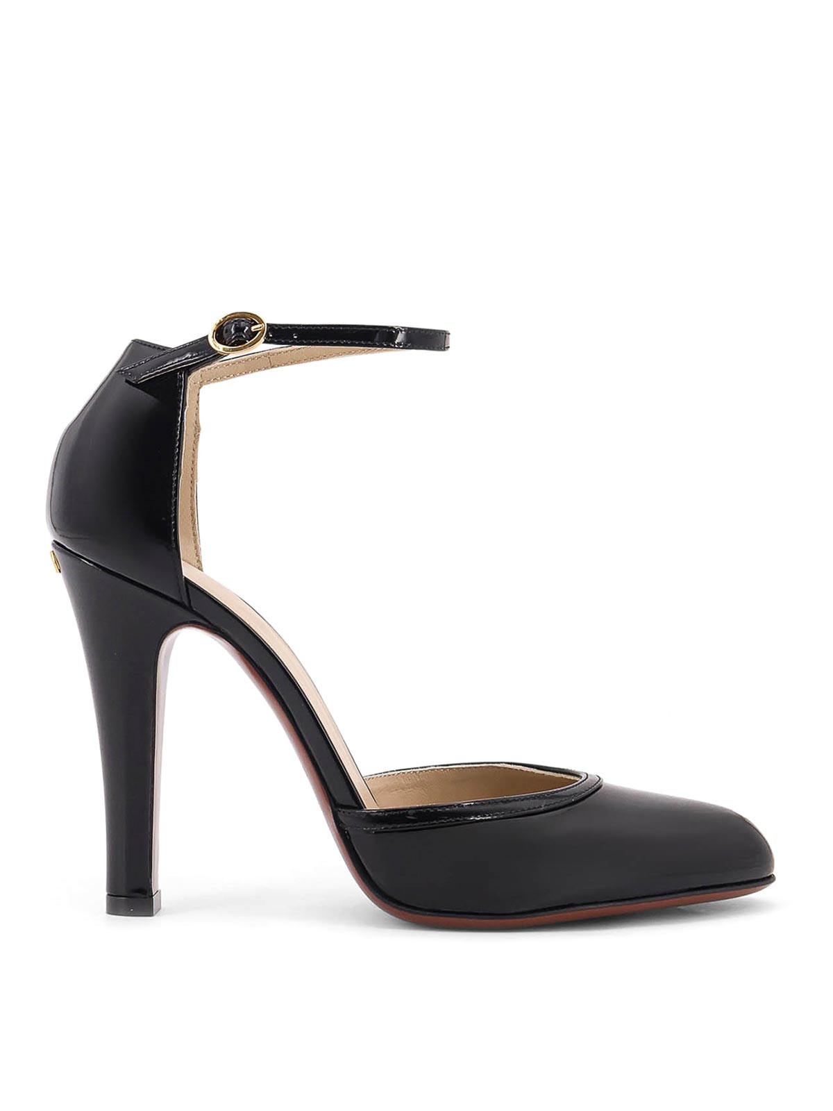 Valentino Hi Dolly Black Patent Leather Pumps In Black