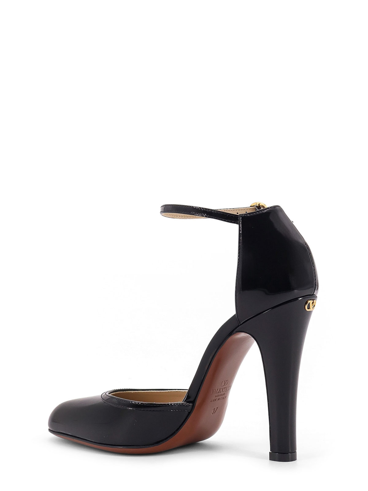 Valentino Hi Dolly Black Patent Leather Pumps In Black
