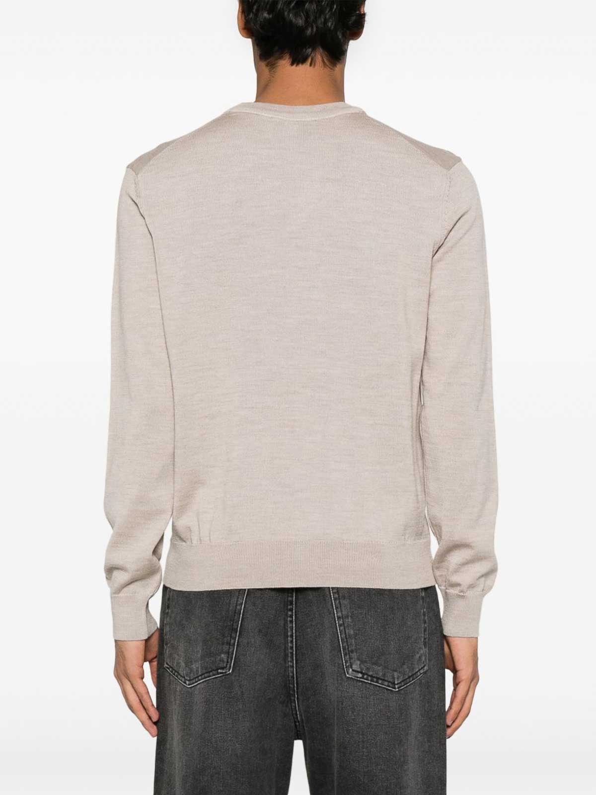 Maison Kitsuné Maison Kitsune' Bold Fox Head Wool Jumper In Neutral