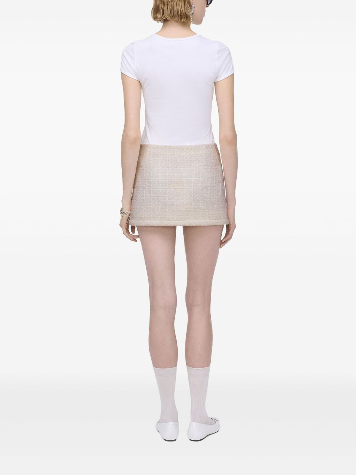Marc Jacobs Tweed Mini Skirt In Neutral