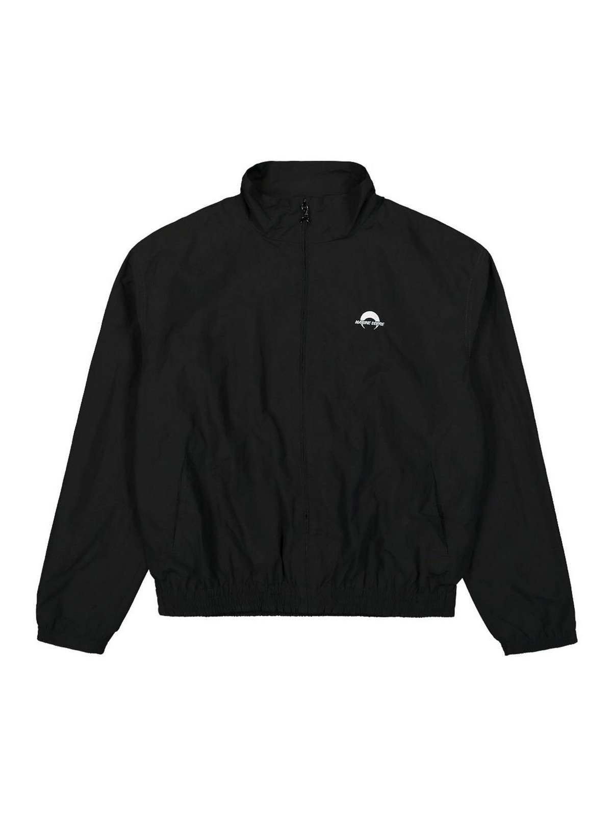 Marine Serre Moon Nylon Track Jacket In Black