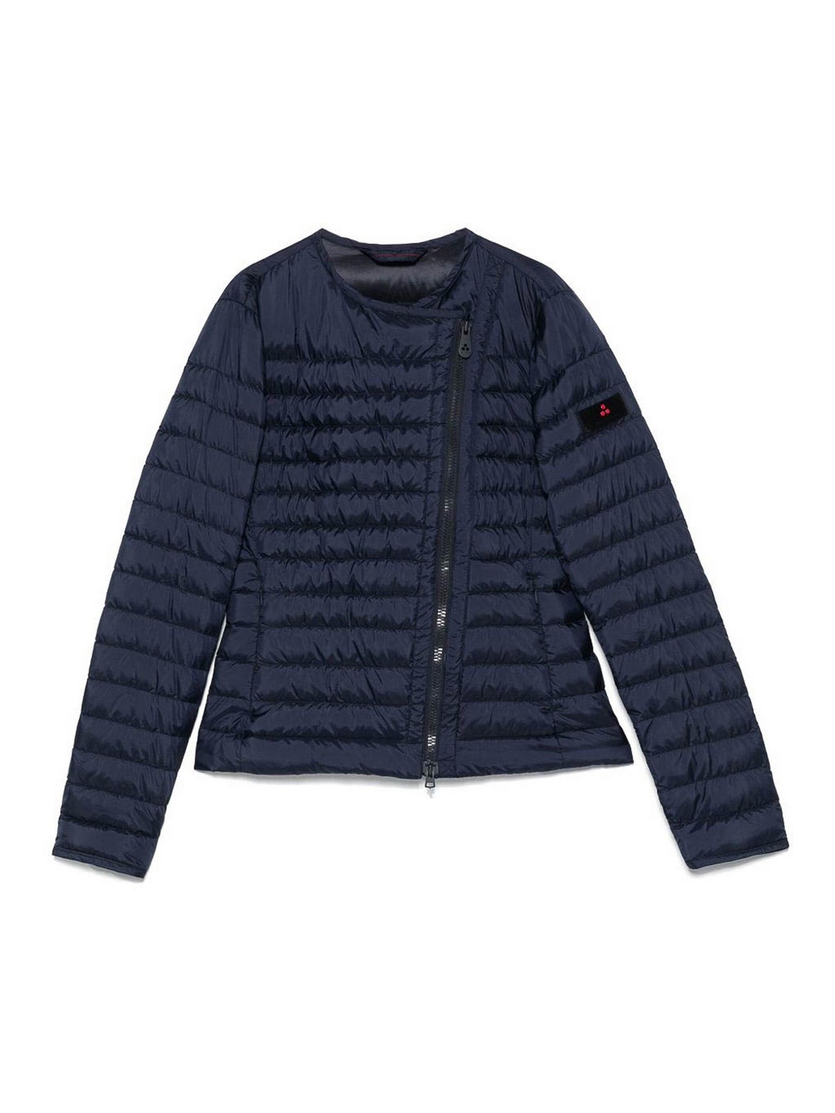 Peuterey Dalsi Down Jacket With Asymmetrical Zip In Blue