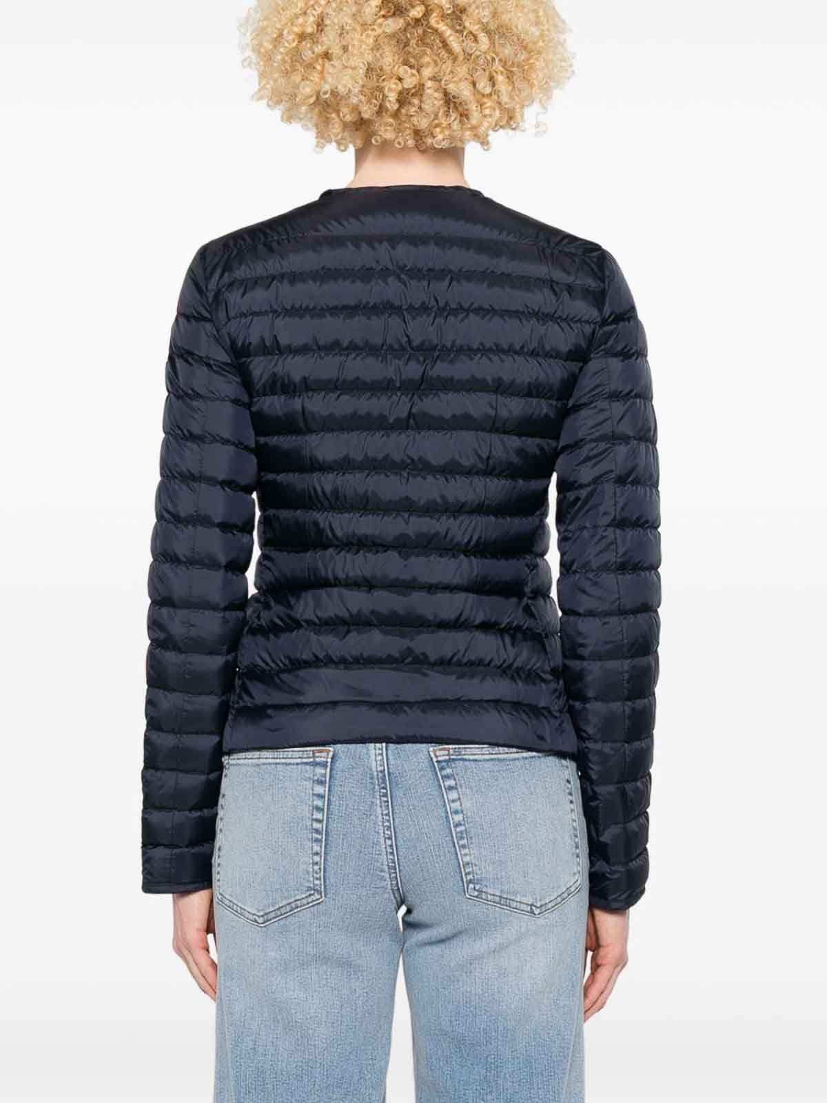 Peuterey Dalsi Down Jacket With Asymmetrical Zip In Blue