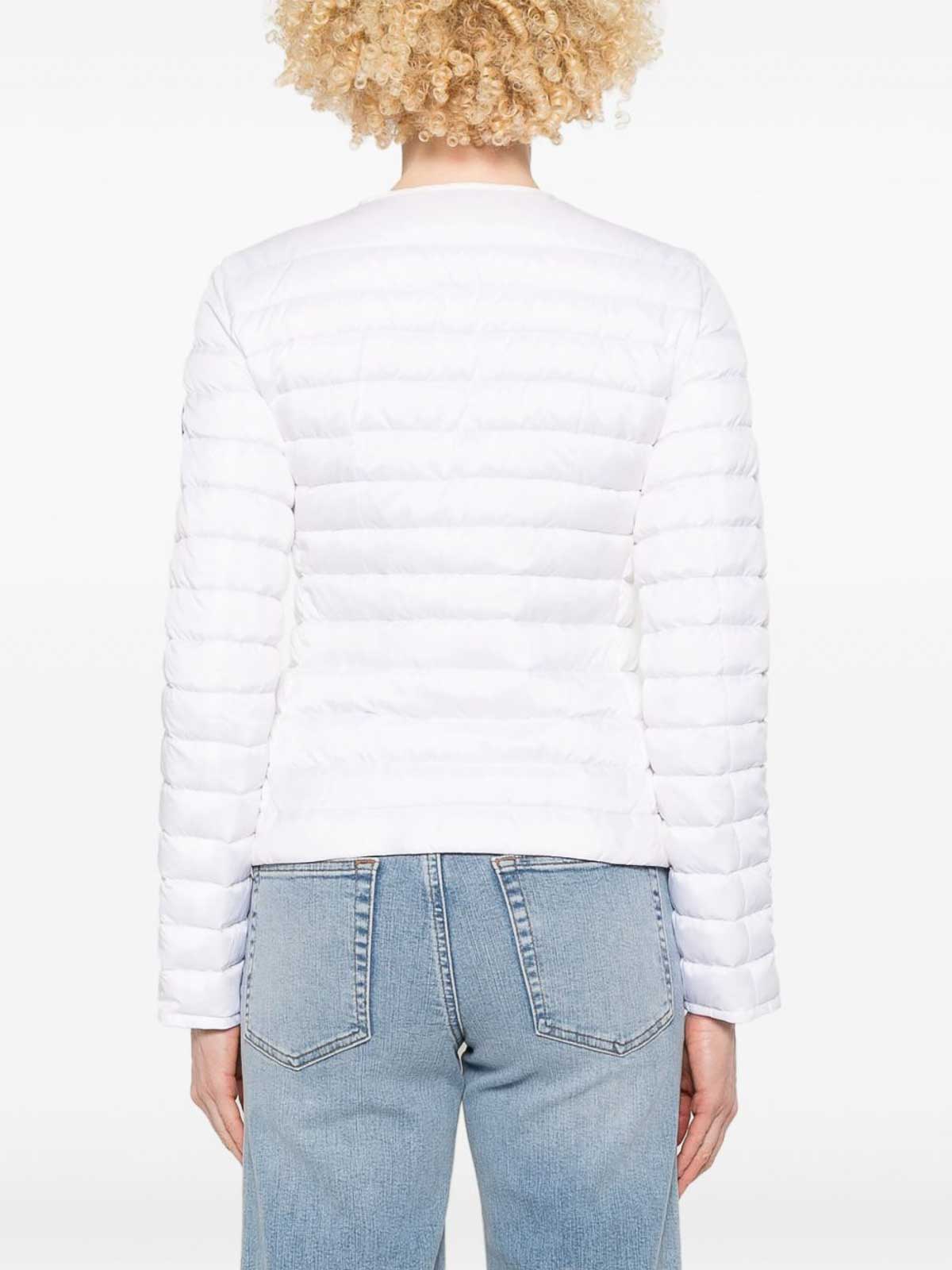 Peuterey White Off-centre Zip Puffer Jacket In White