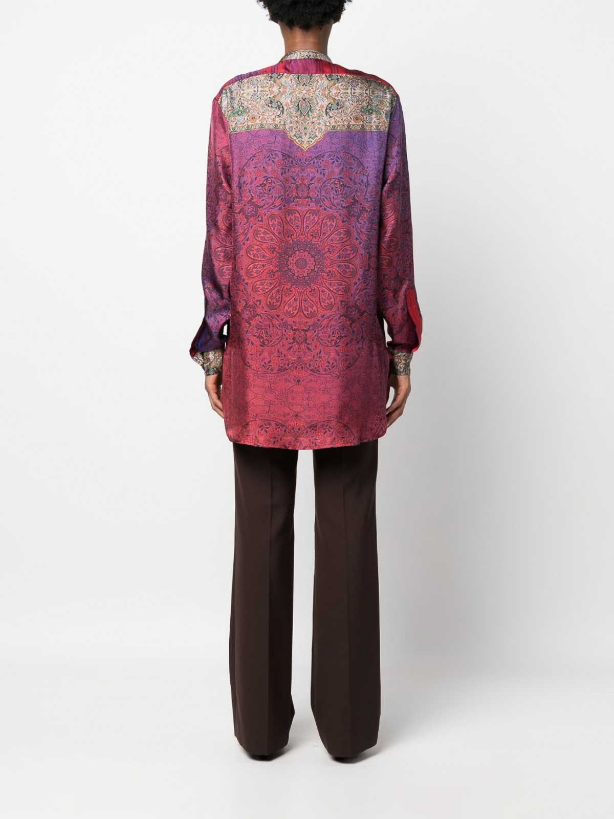 Pierre-louis Mascia Pierre Louis Mascia Printed Silk Shirt In Multi