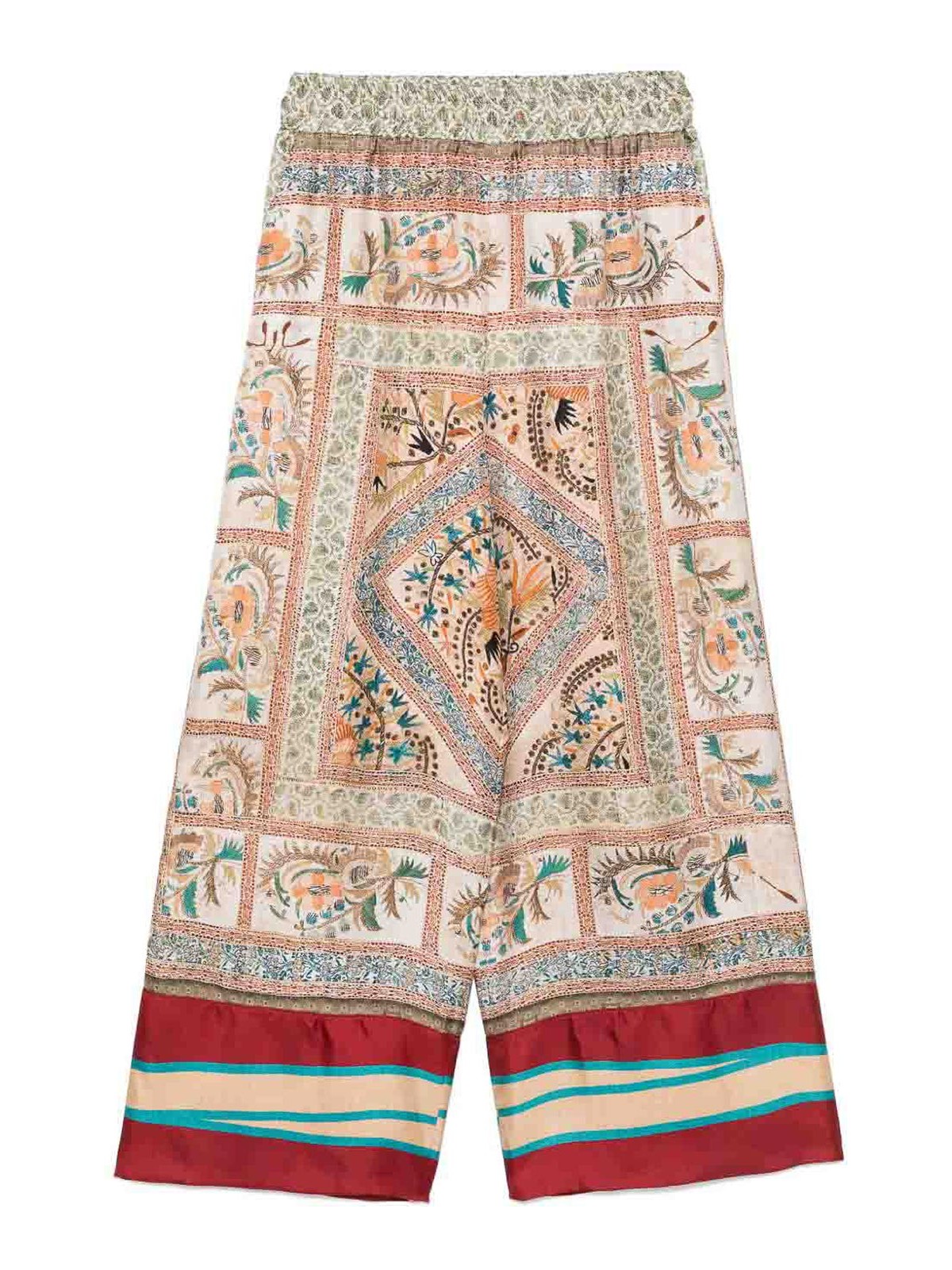 Pierre-louis Mascia Pierre Louis Mascia P Rinted Silk Trouser In Multi