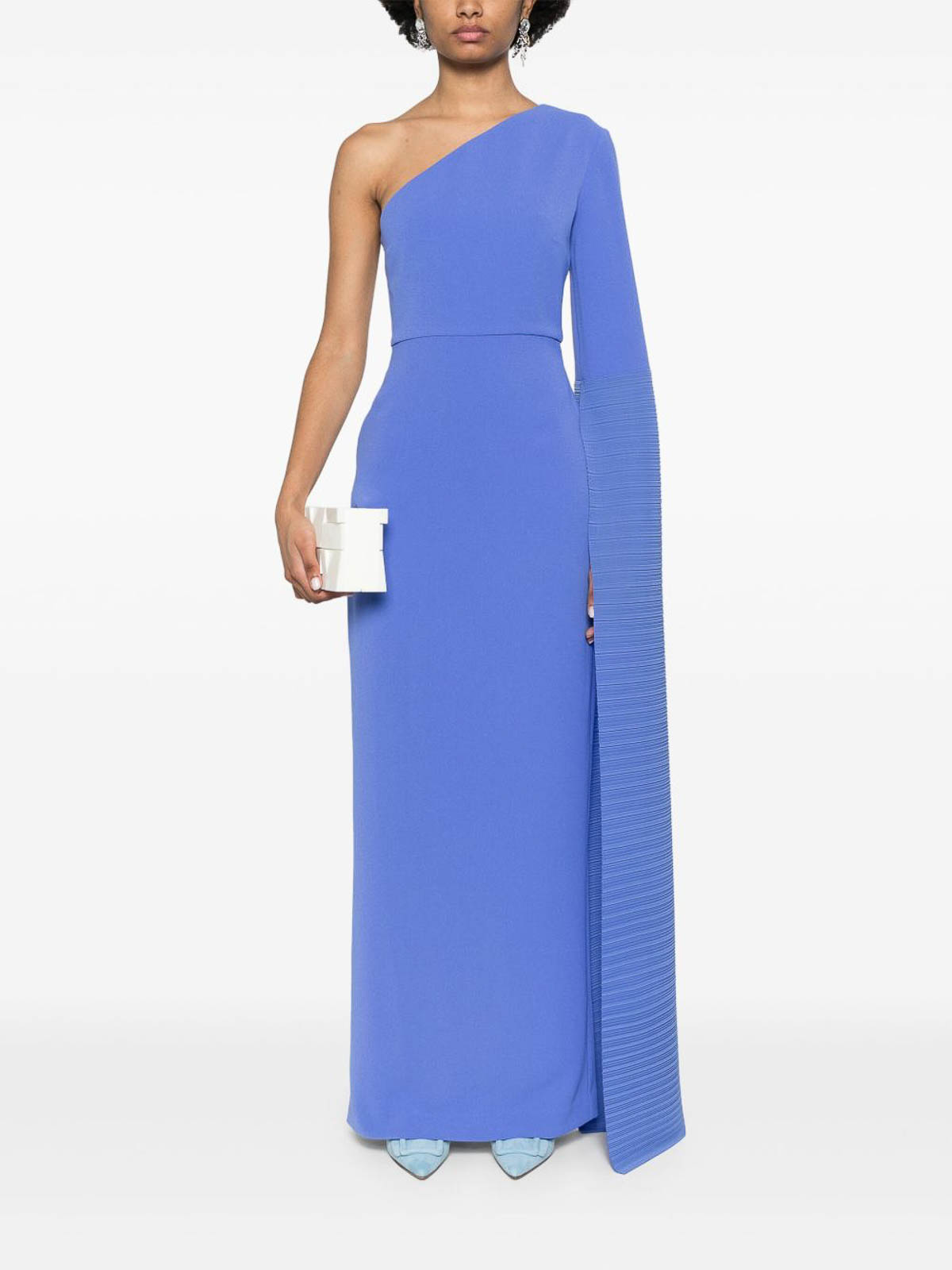 Solace London Sylvia Maxi Dress In Blue