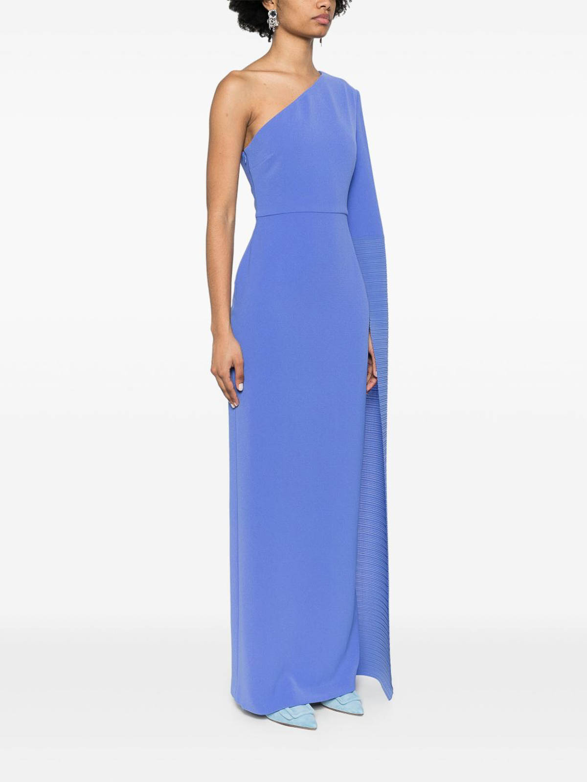 Solace London Sylvia Maxi Dress In Blue