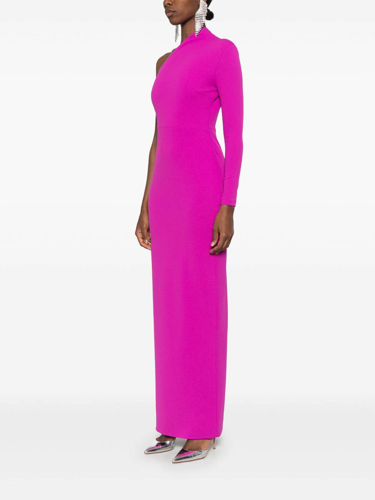 Solace London Joana Long Dress In Pink