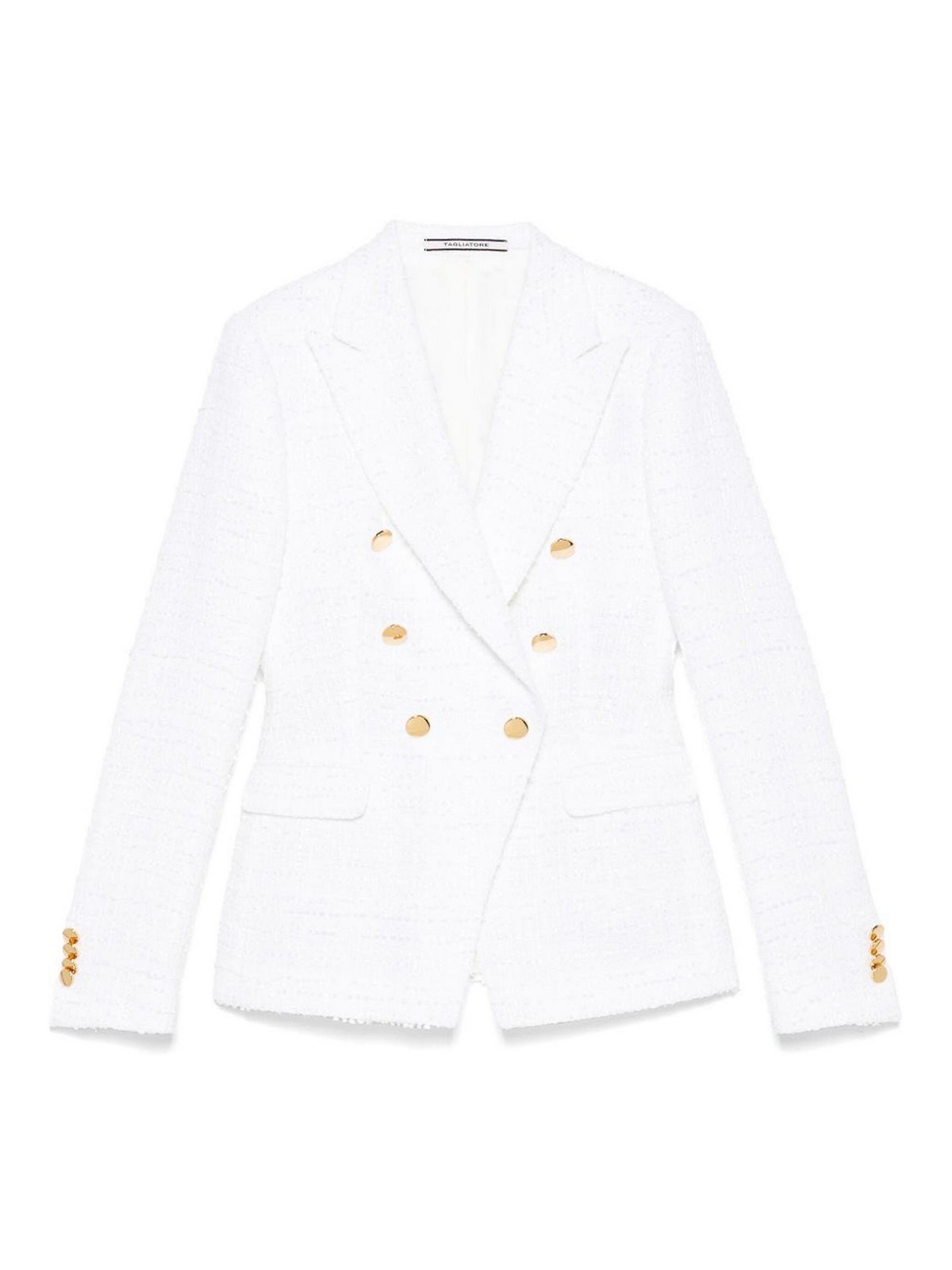 Tagliatore Cotton Single-breasted Jacket In White