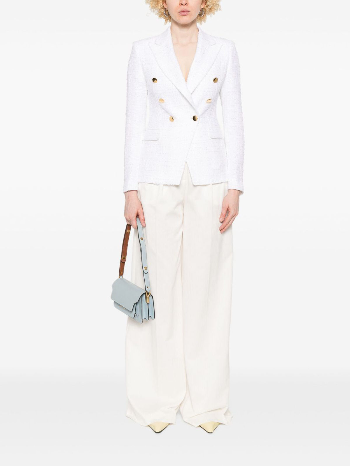 Tagliatore Cotton Single-breasted Jacket In White