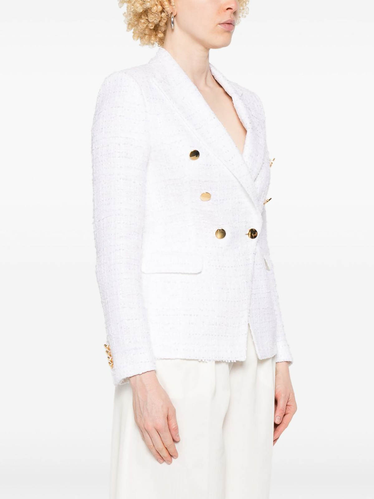 Tagliatore Cotton Single-breasted Jacket In White