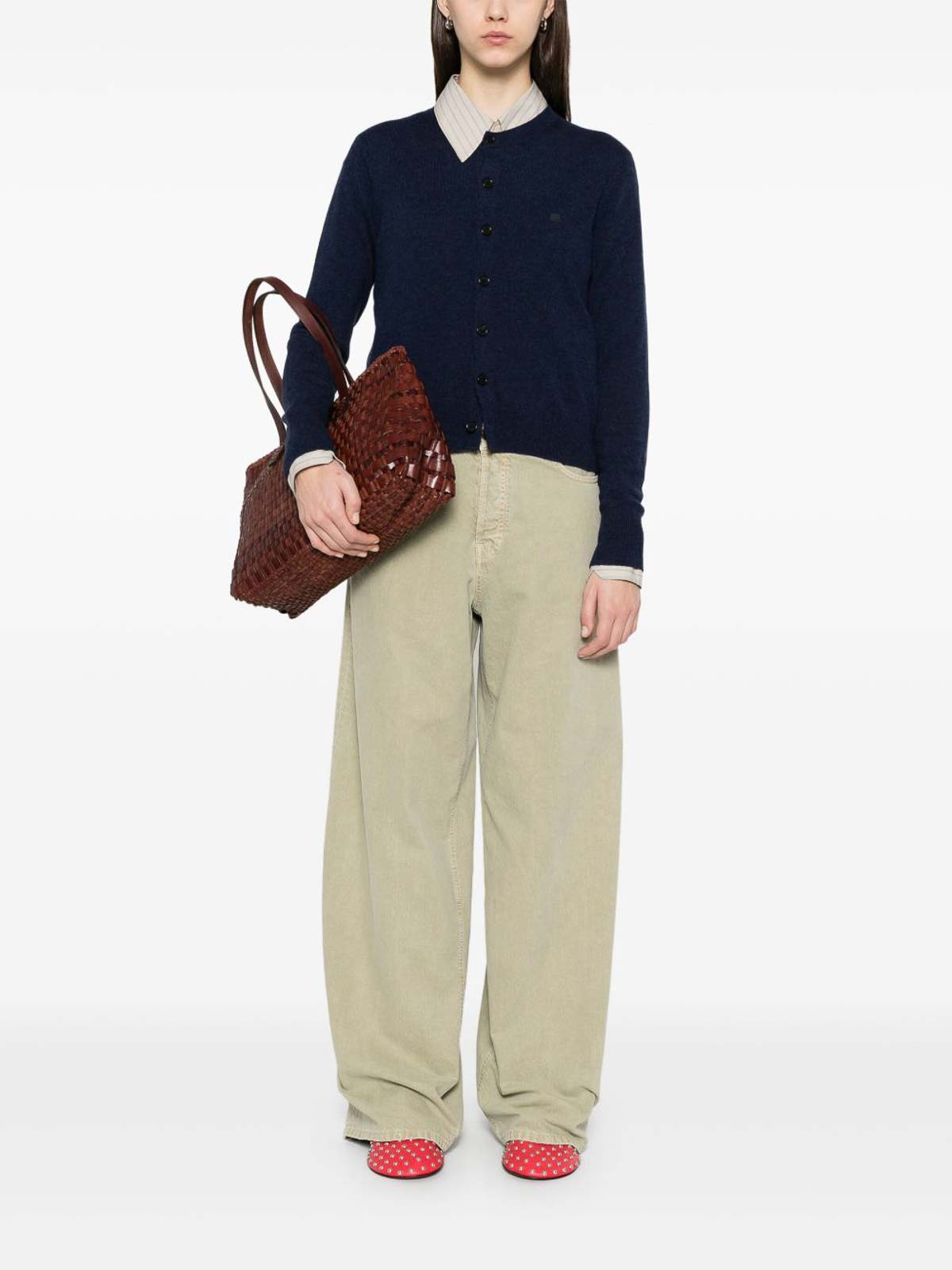 Acne Studios Wool Cardigan In Black