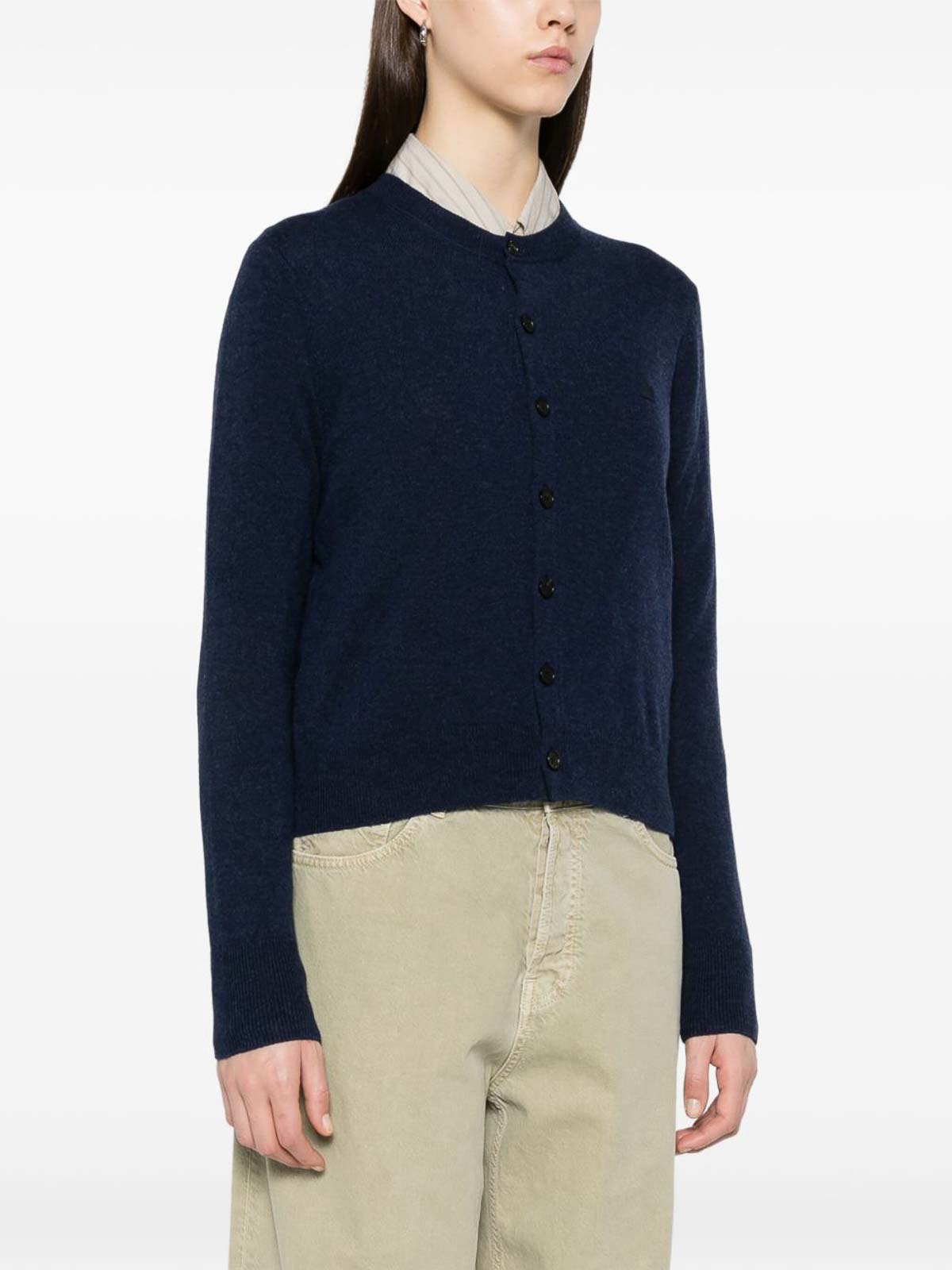Acne Studios Wool Cardigan In Black