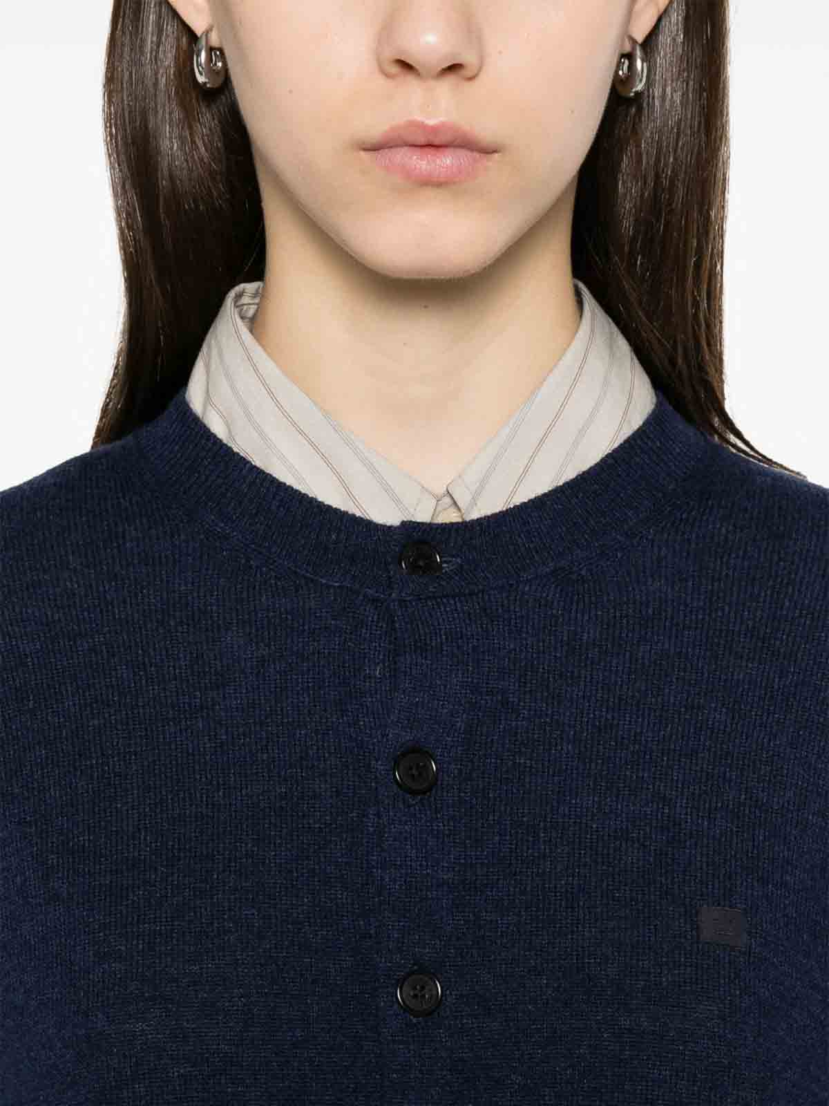 Acne Studios Wool Cardigan In Black