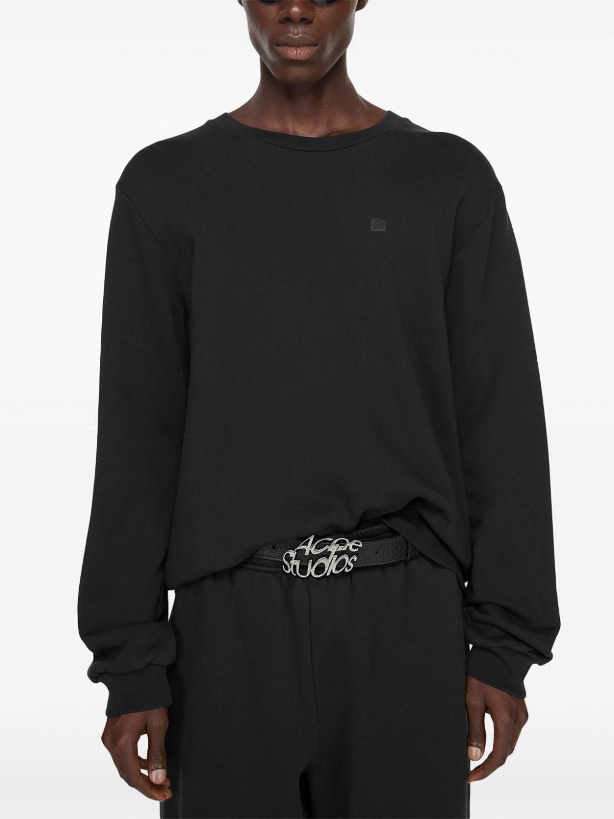 Acne Studios Organic-cotton Sweatshirt In Black
