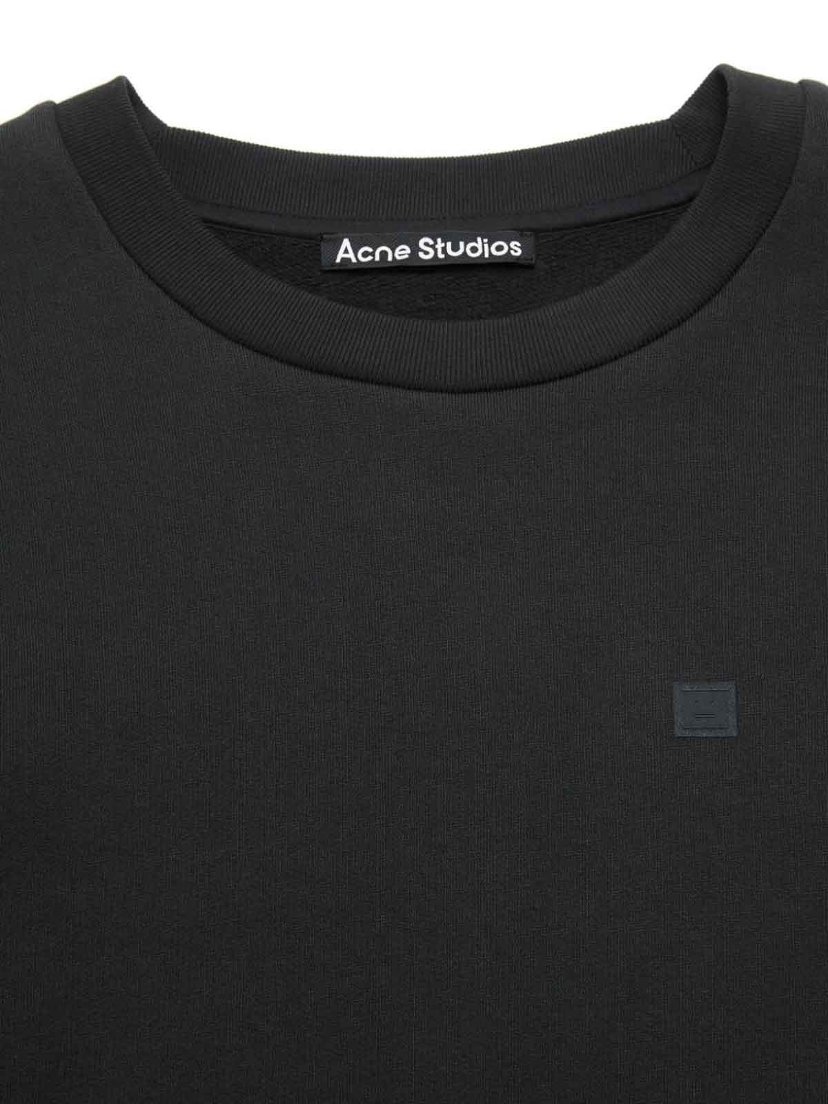 Acne Studios Organic-cotton Sweatshirt In Black