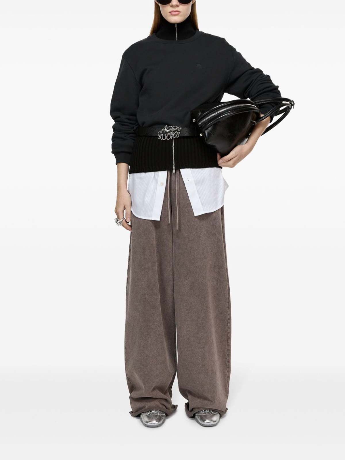 Acne Studios Organic-cotton Sweatshirt In Black