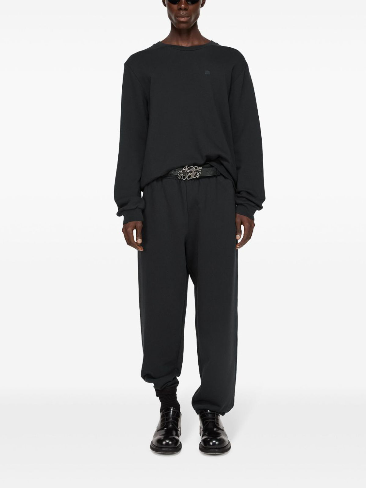 Acne Studios Organic-cotton Sweatshirt In Black