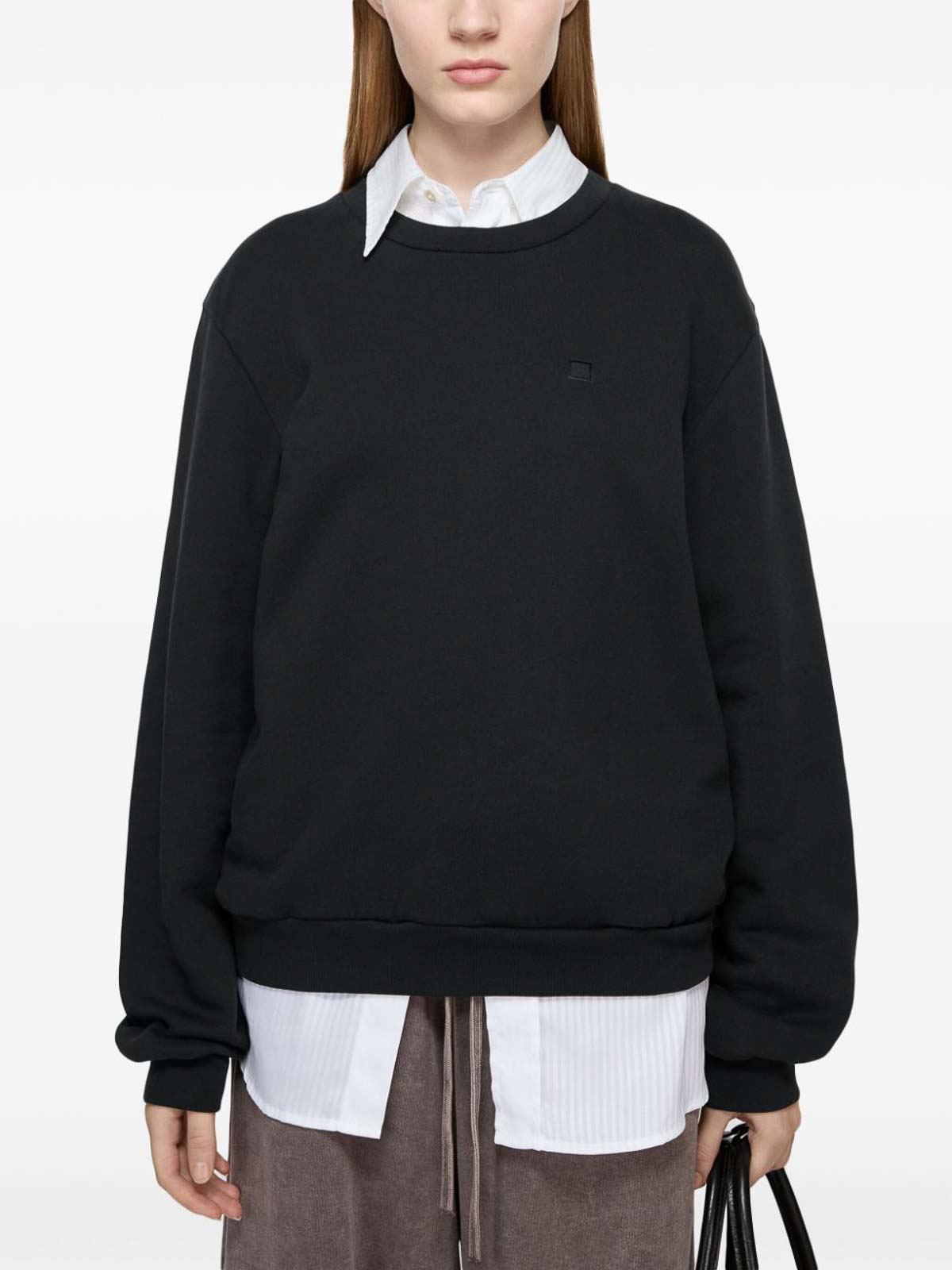 Acne Studios Organic-cotton Sweatshirt In Black