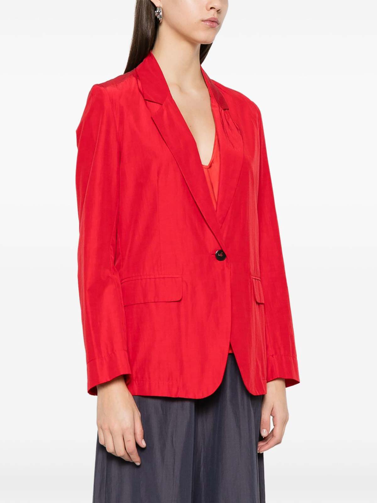 Forte Forte Single-breasted Blazer Jacket In Red