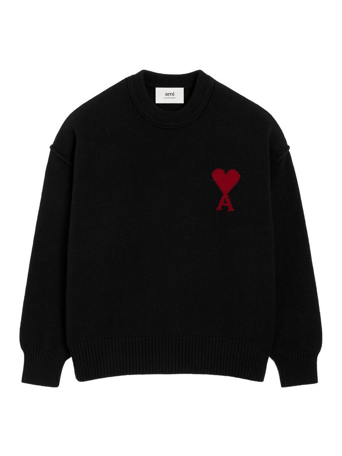 Ami Alexandre Mattiussi Ami Paris Adc Crewneck Sweater In Black