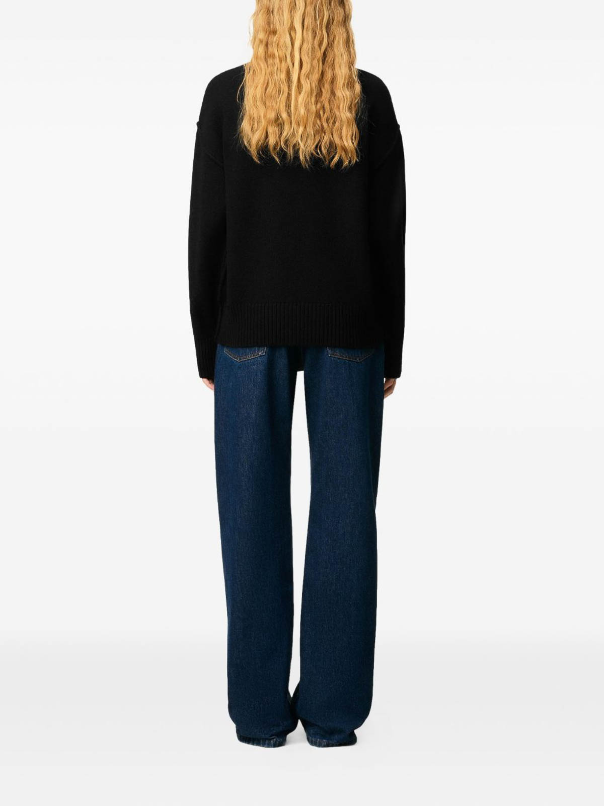 Ami Alexandre Mattiussi Ami Paris Adc Crewneck Sweater In Black