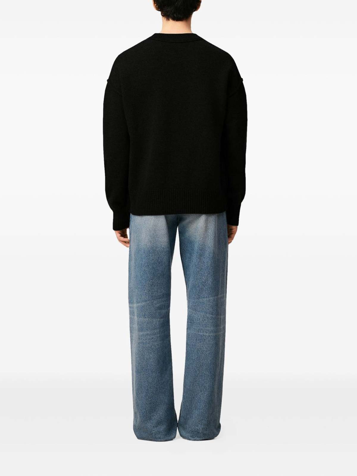 Ami Alexandre Mattiussi Ami Paris Adc Crewneck Sweater In Black
