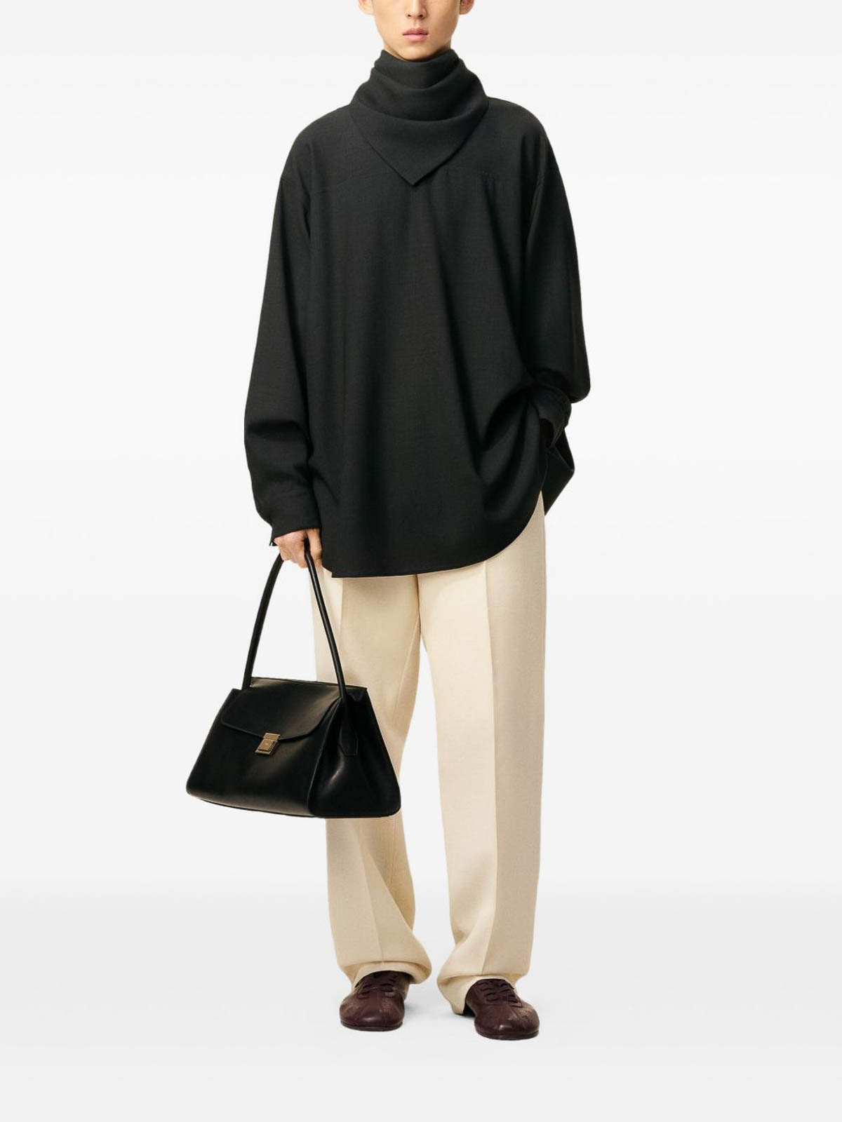 Ami Alexandre Mattiussi Ami Paris Men Bandana Wool Blouse In Black