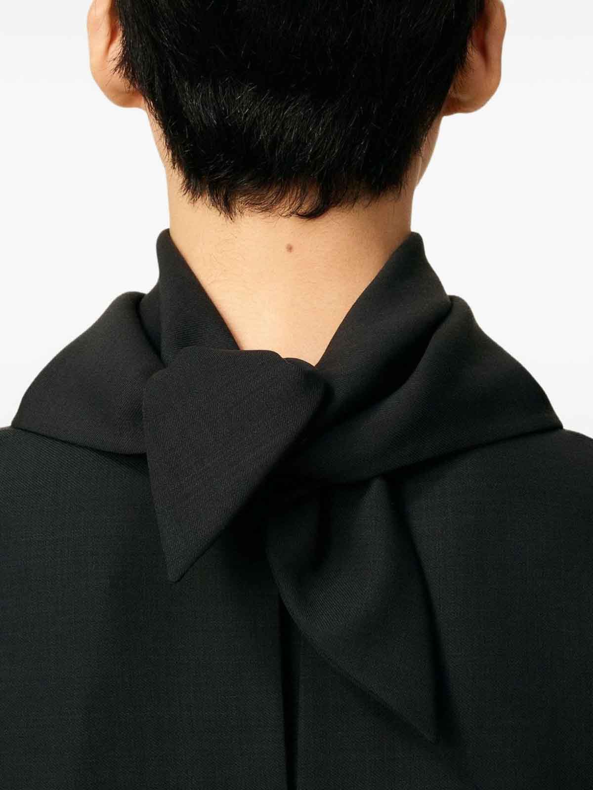 Ami Alexandre Mattiussi Ami Paris Men Bandana Wool Blouse In Black
