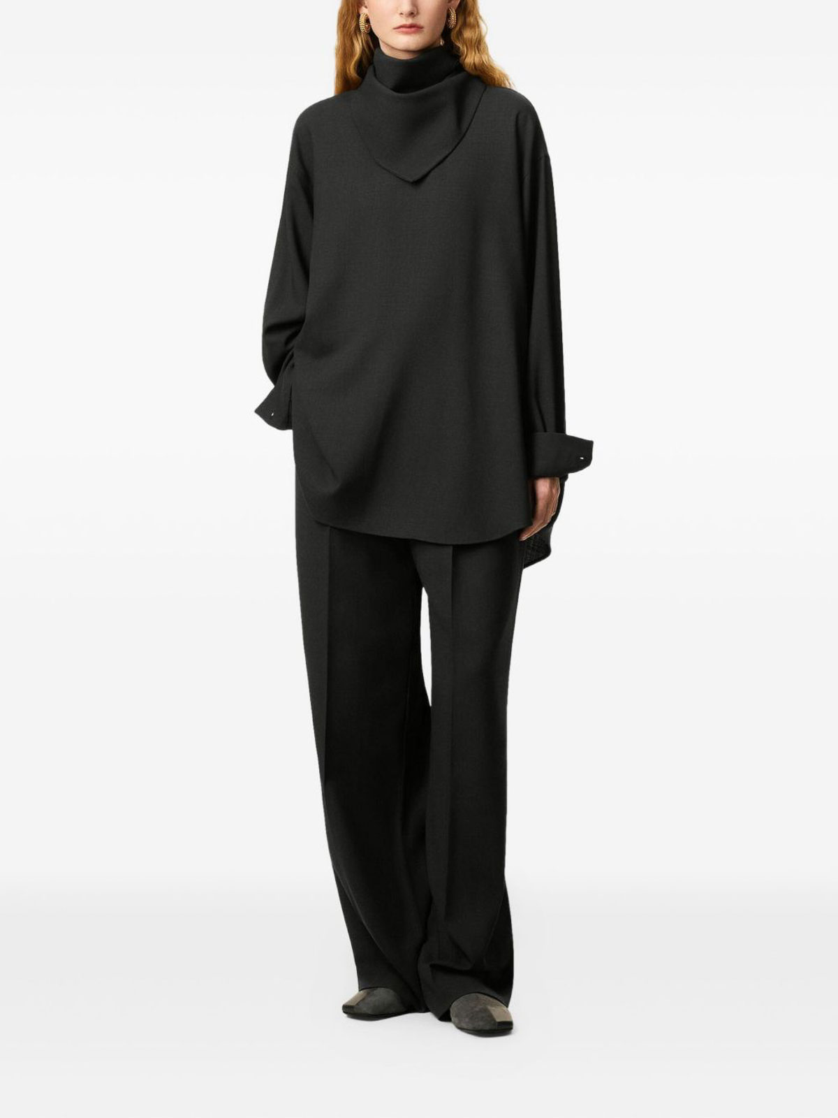 Ami Alexandre Mattiussi Ami Paris Men Bandana Wool Blouse In Black